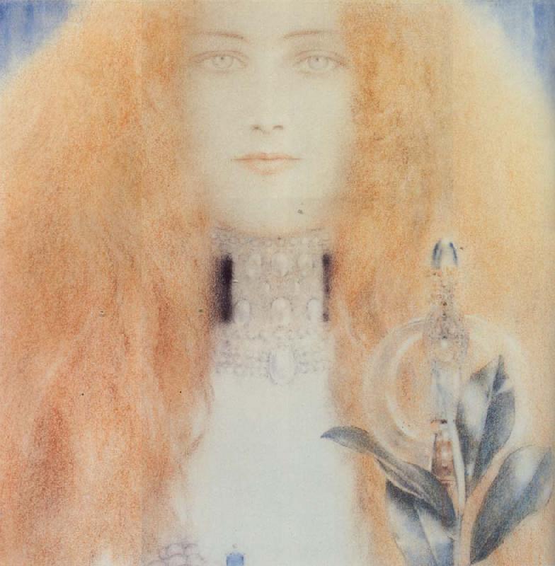 Fernand Khnopff Head of a Woman Sweden oil painting art